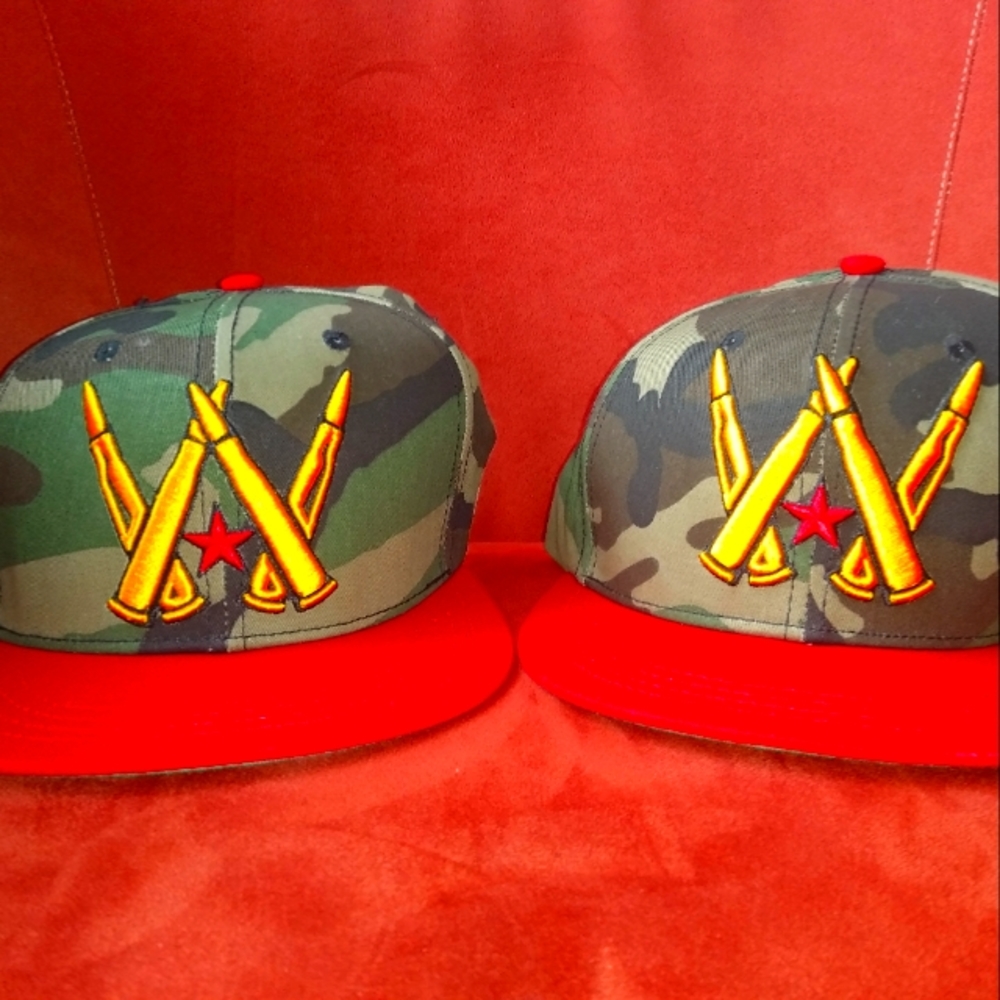 (2) Warchyld Independent Hip Hop Rap Artist Embroidered Snapback Hats Cap. Rare